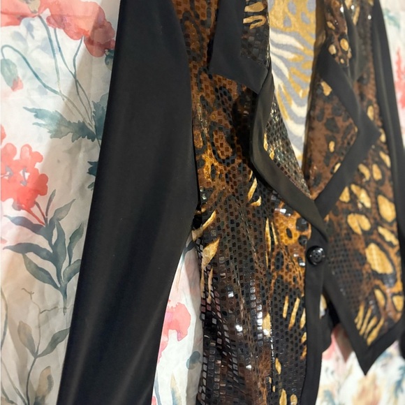 Vintage Animal Print Sequin Blazer - Picture 3 of 7